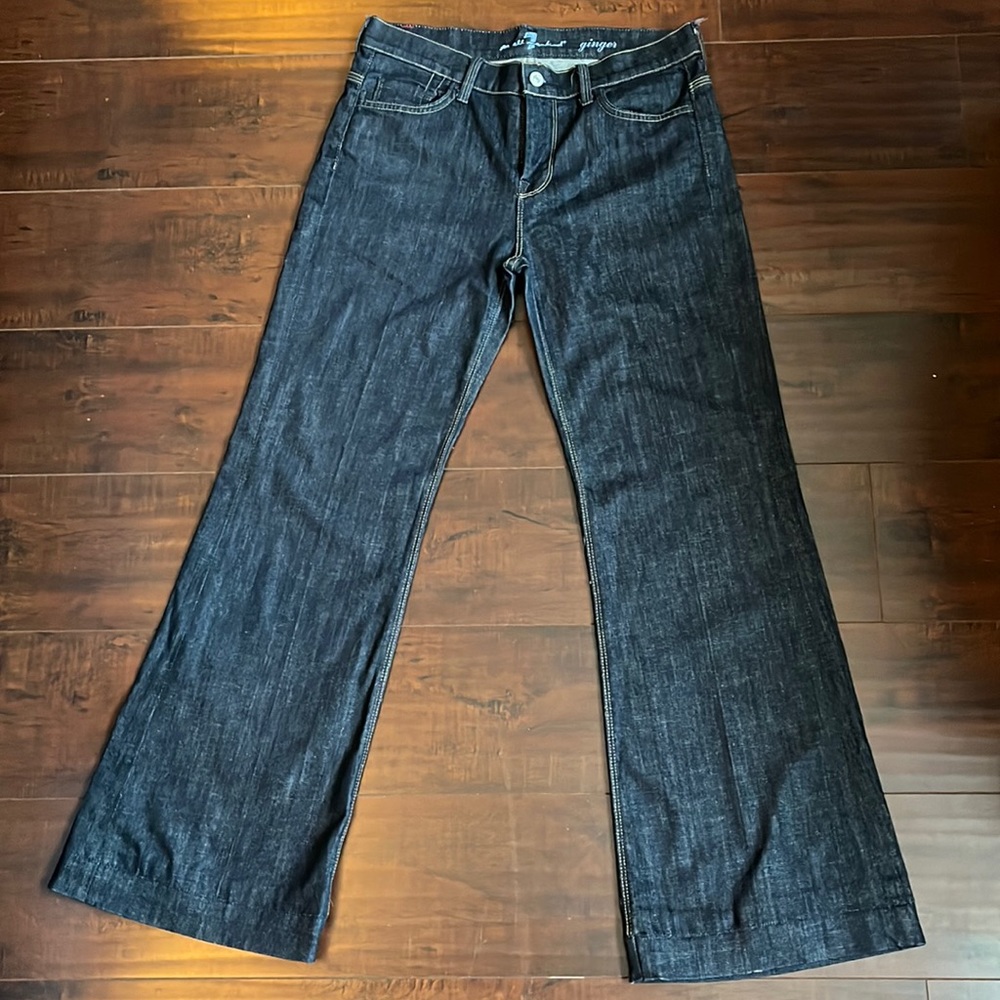 COPY - 7 For All Mankind “Ginger” size 29 wide leg medium blue denim.